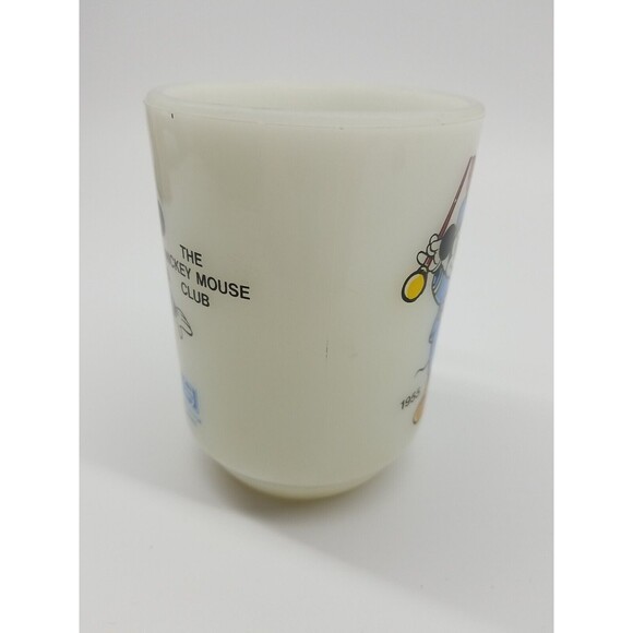 1955 vintage Mickey Mouse Club MarchPepsi Collector Mug MilkGlass Anchor Hocking - Picture 2 of 5